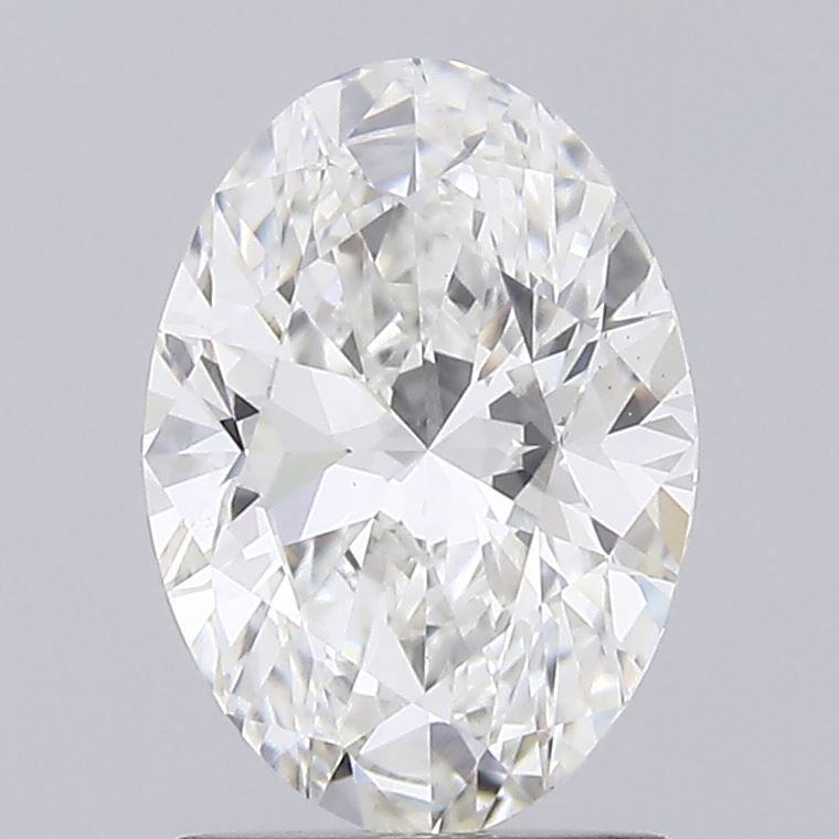 1.51 Carat Oval Lab Diamond with  Cut Diamond in 14KT  view 1
