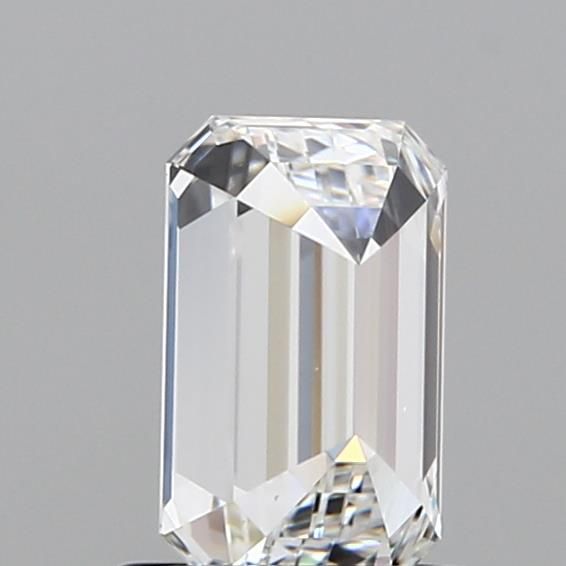 1.01 Carat Emerald Lab Diamond with  Cut Diamond in 14KT  view 1
