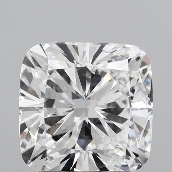 2.13 Carat Cushion Lab Diamond with  Cut Diamond in 14KT  view 1
