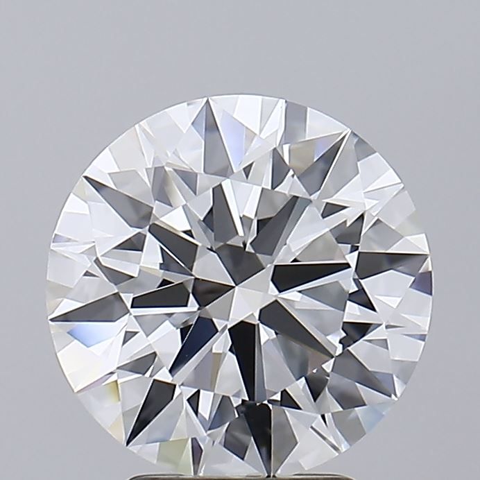 3.42 Carat Round Lab Diamond with  Cut Diamond in 14KT  view 1

