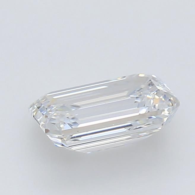 1.05 Carat Emerald Lab Diamond with  Cut Diamond in 14KT  view 1
