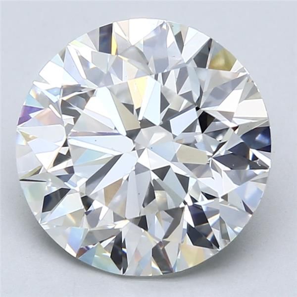 4.66 Carat Round Lab Diamond with  Cut Diamond in 14KT  view 1
