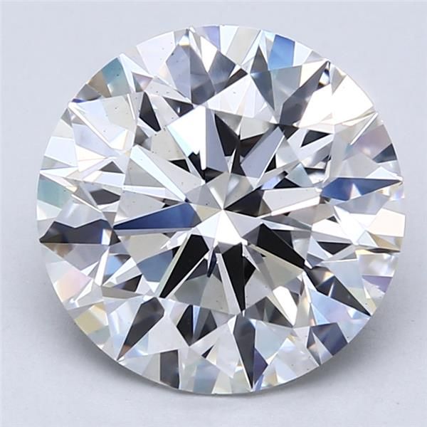 4.55 Carat Round Lab Diamond with  Cut Diamond in 14KT  view 1
