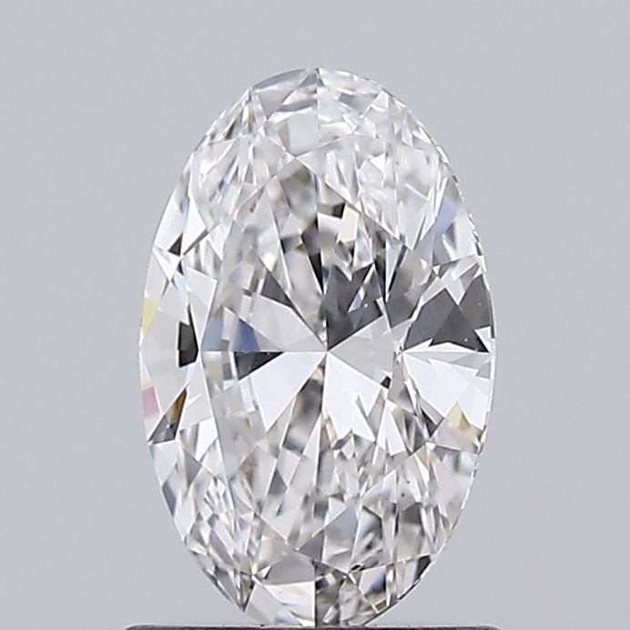 1.05 Carat Oval Lab Diamond with  Cut Diamond in 14KT  view 1
