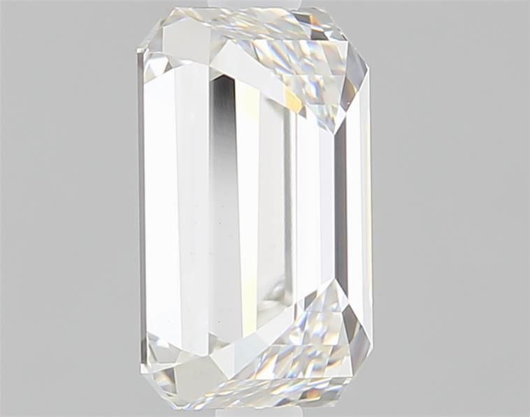 1.5 Carat Emerald Lab Diamond with  Cut Diamond in 14KT  view 1
