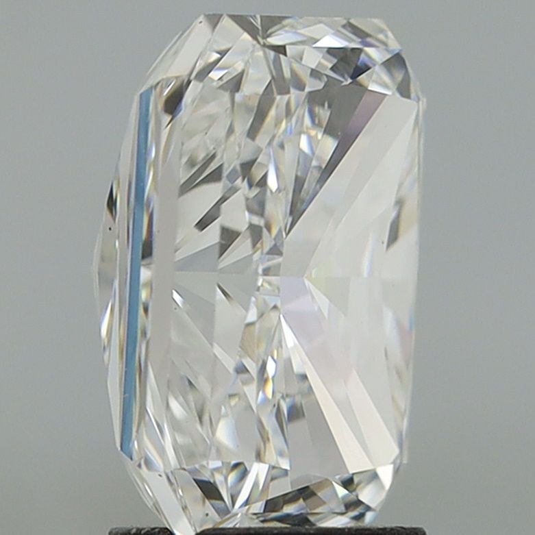 4.0 Carat Radiant Lab Diamond with  Cut Diamond in 14KT  view 1
