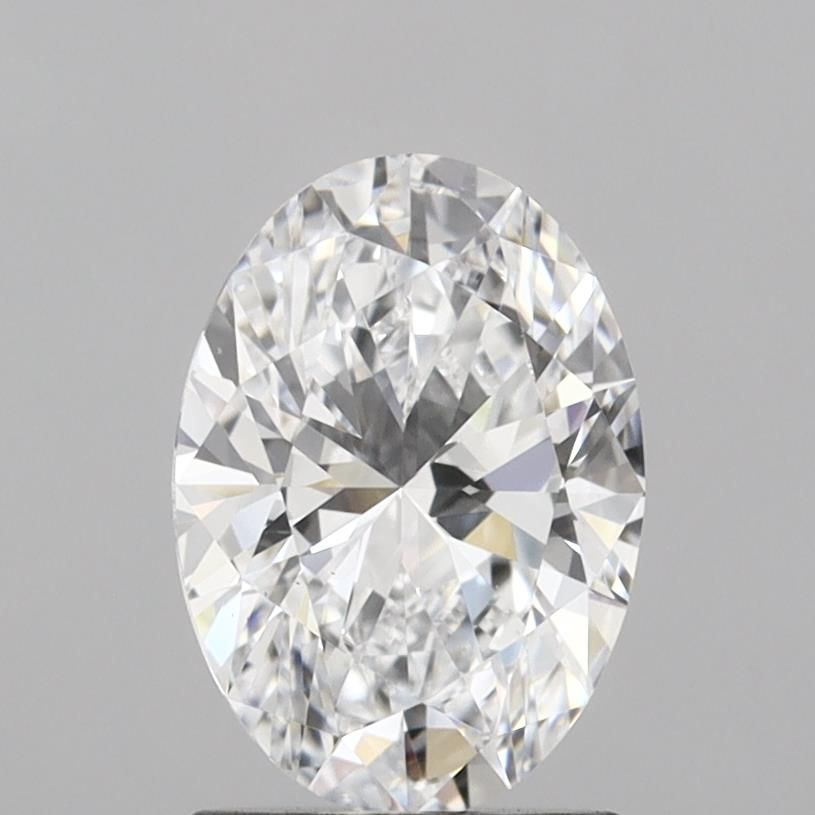 1.54 Carat Oval Lab Diamond with  Cut Diamond in 14KT  view 1
