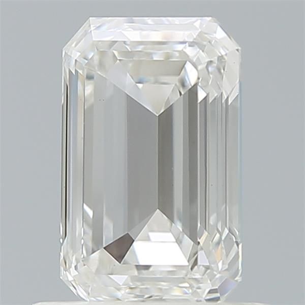 1.0 Carat Emerald Lab Diamond with  Cut Diamond in 14KT  view 1
