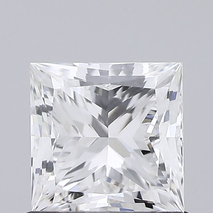 1.0 Carat Princess Lab Diamond with  Cut Diamond in 14KT  view 1
