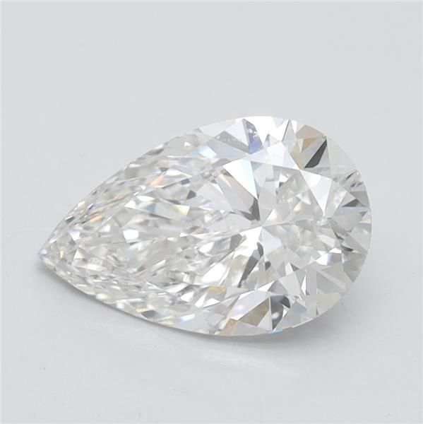 1.53 Carat Pear Lab Diamond with  Cut Diamond in 14KT  view 1
