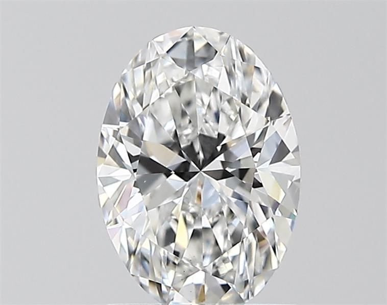 1.34 Carat Oval Lab Diamond with  Cut Diamond in 14KT  view 1
