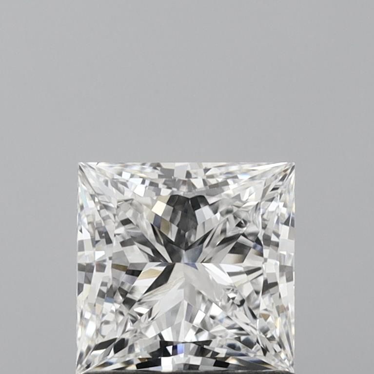 1.0 Carat Princess Lab Diamond with  Cut Diamond in 14KT  view 1
