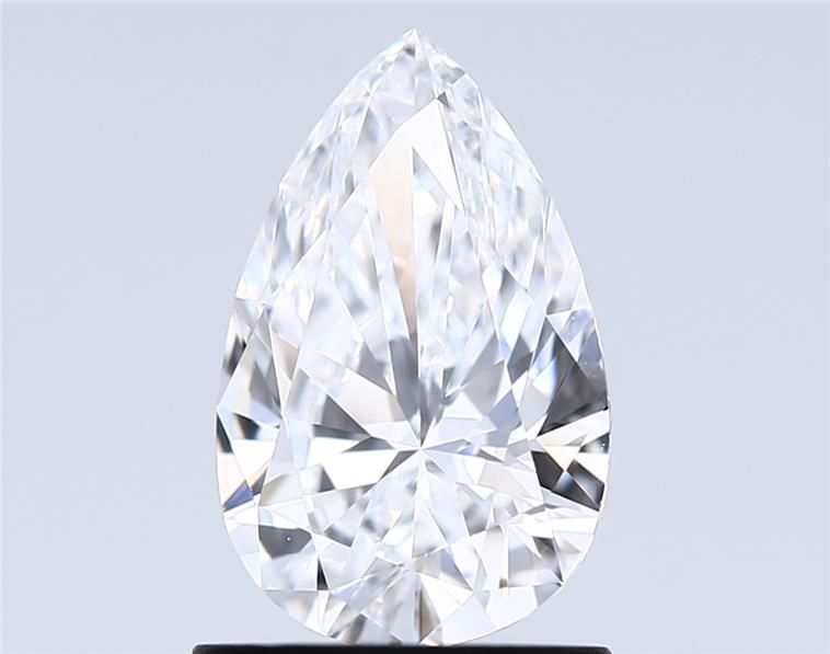 1.05 Carat Pear Lab Diamond with  Cut Diamond in 14KT  view 1

