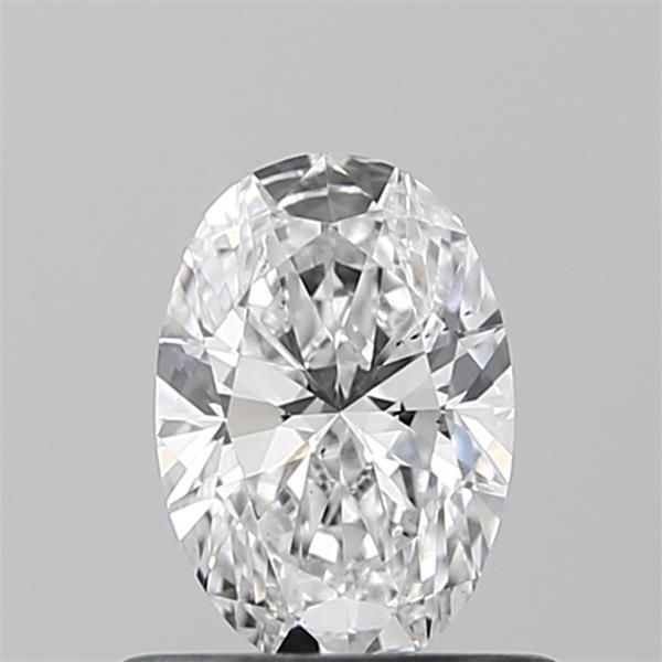 0.55 Carat Oval Lab Diamond with  Cut Diamond in 14KT  view 1
