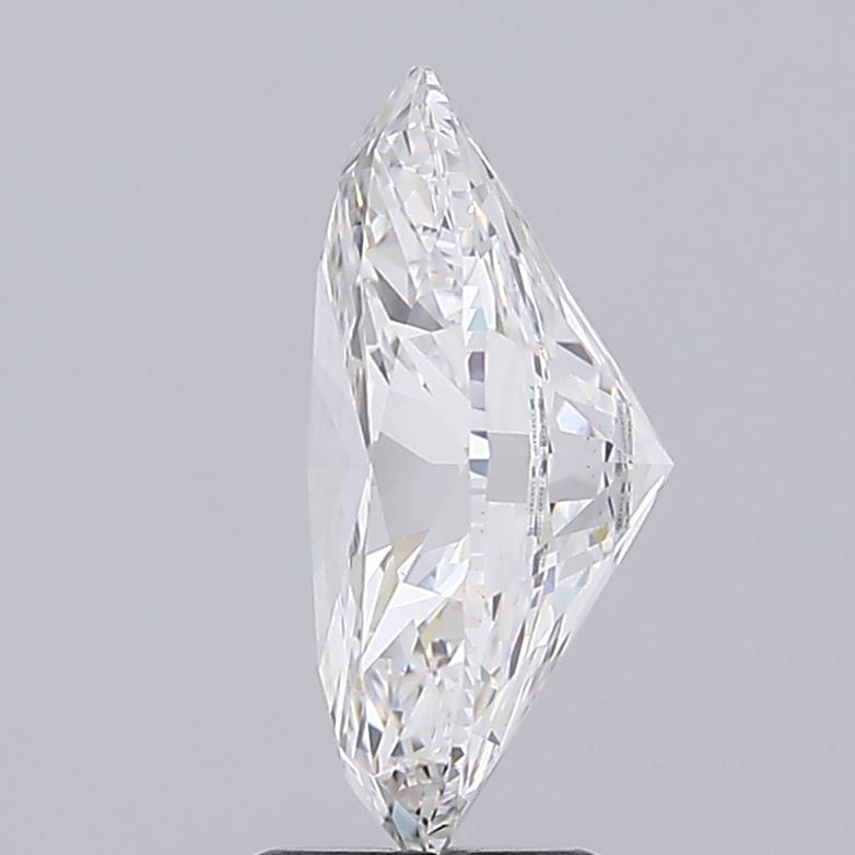4.01 Carat Oval Lab Diamond with  Cut Diamond in 14KT  view 1
