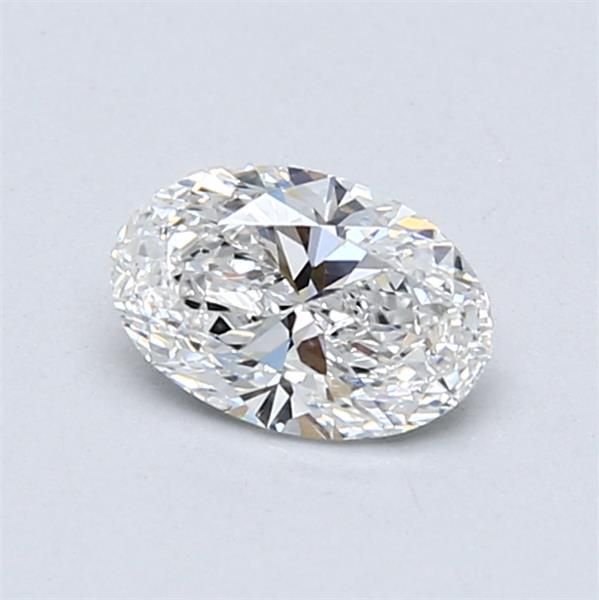 0.54 Carat Oval lab Diamond with  Cut Diamond in 14KT  view 1
