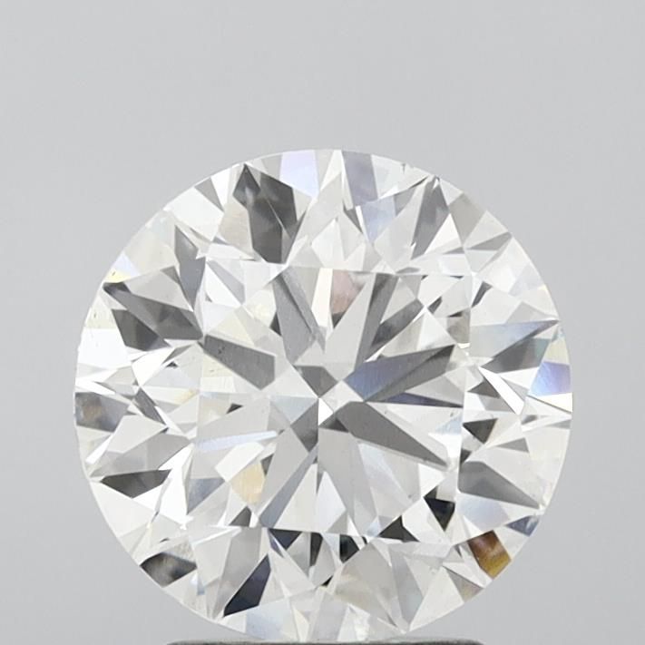 2.91 Carat Round Lab Diamond with  Cut Diamond in 14KT  view 1
