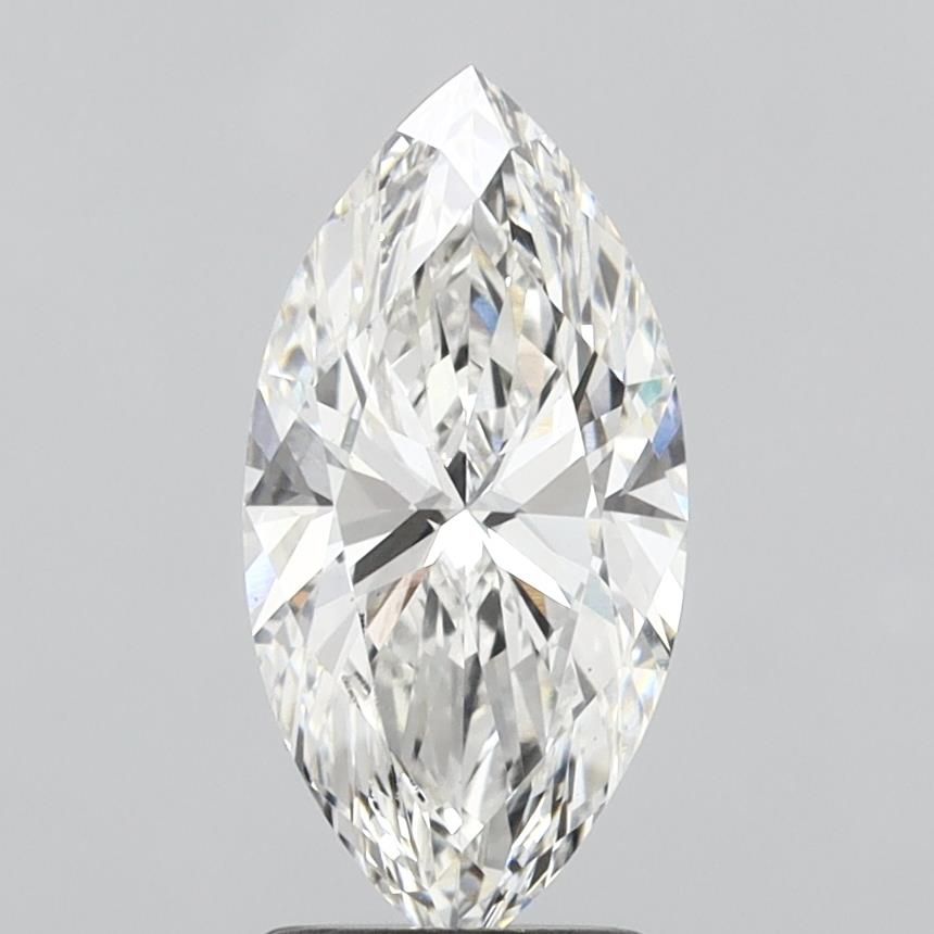 2.02 Carat Marquise Lab Diamond with  Cut Diamond in 14KT  view 1
