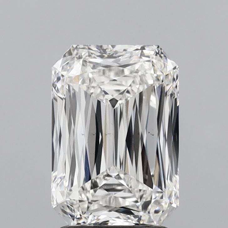 2.53 Carat Radiant Lab Diamond with  Cut Diamond in 14KT  view 1

