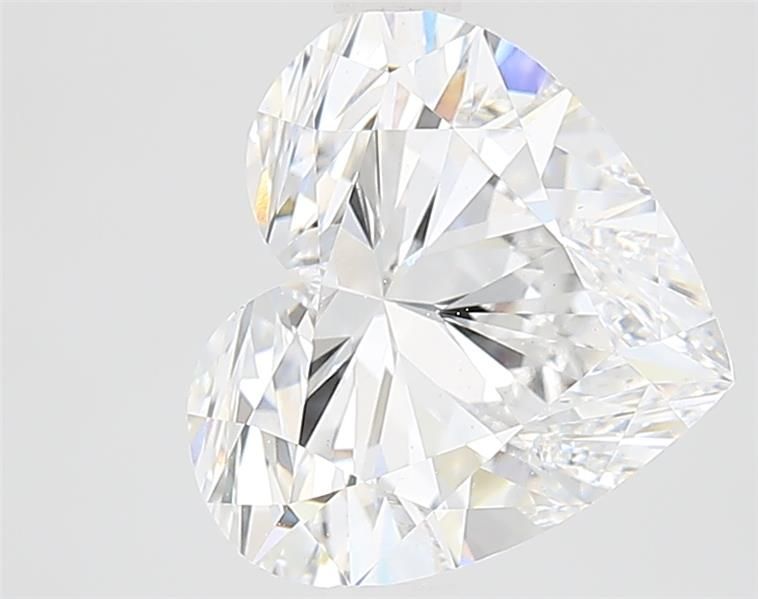 3.0 Carat Heart Lab Diamond with  Cut Diamond in 14KT  view 1
