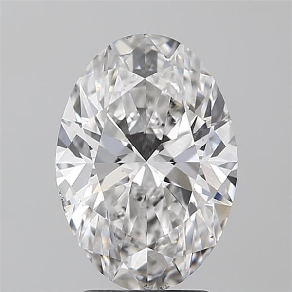 2.73 Carat Oval Lab Diamond with  Cut Diamond in 14KT  view 1
