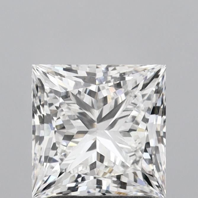 2.01 Carat Princess Lab Diamond with  Cut Diamond in 14KT  view 1
