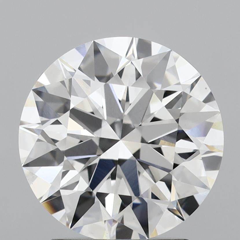 2.5 Carat Round Lab Diamond with  Cut Diamond in 14KT  view 1
