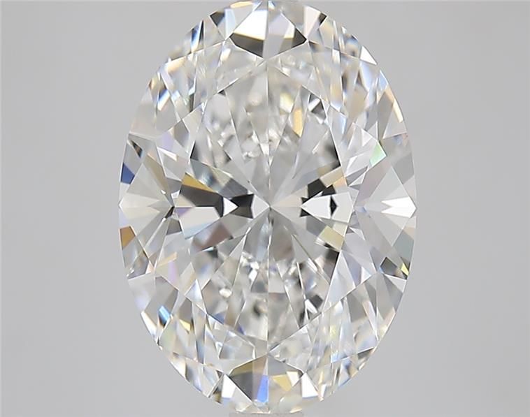 4.15 Carat Oval Lab Diamond with  Cut Diamond in 14KT  view 1
