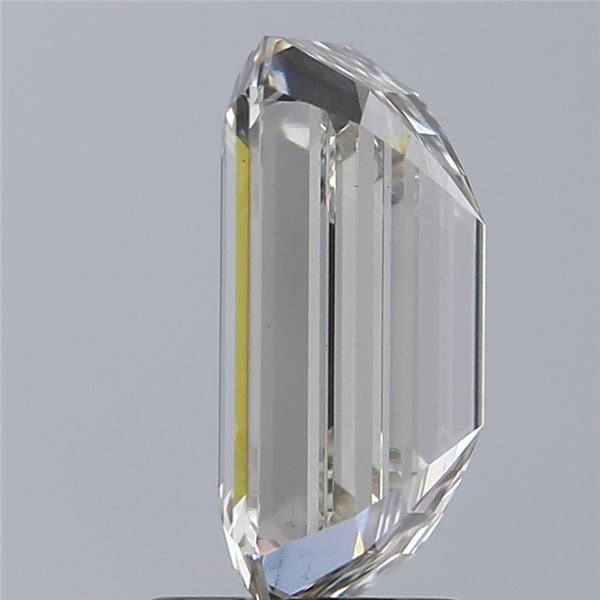 2.57 Carat Emerald Lab Diamond with  Cut Diamond in 14KT  view 1
