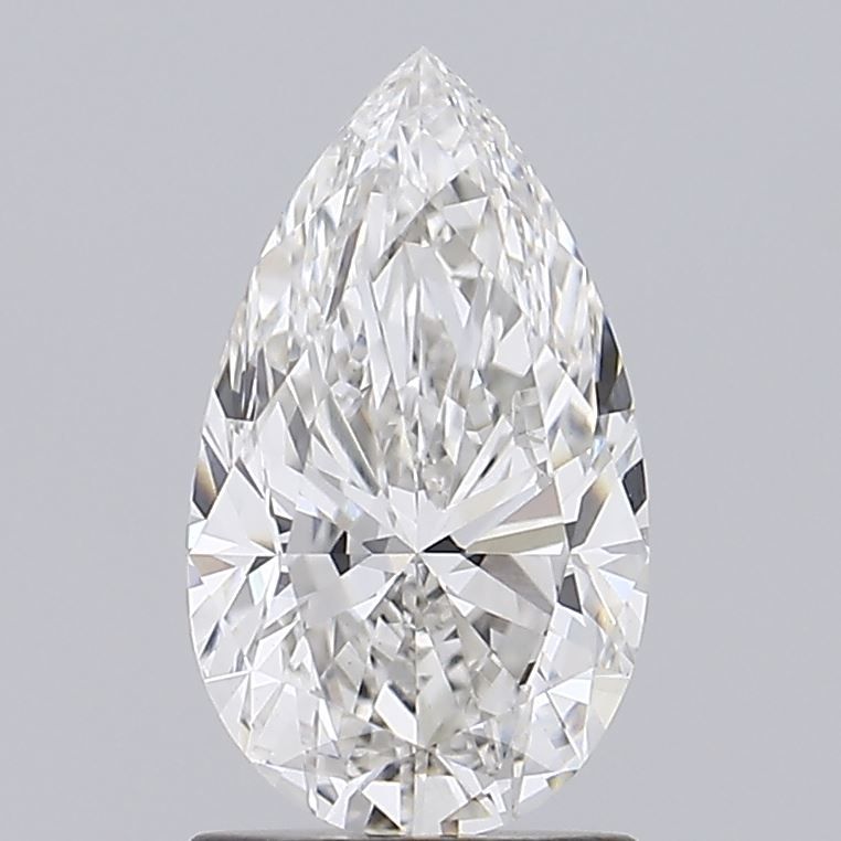 1.51 Carat Pear Lab Diamond with  Cut Diamond in 14KT  view 1
