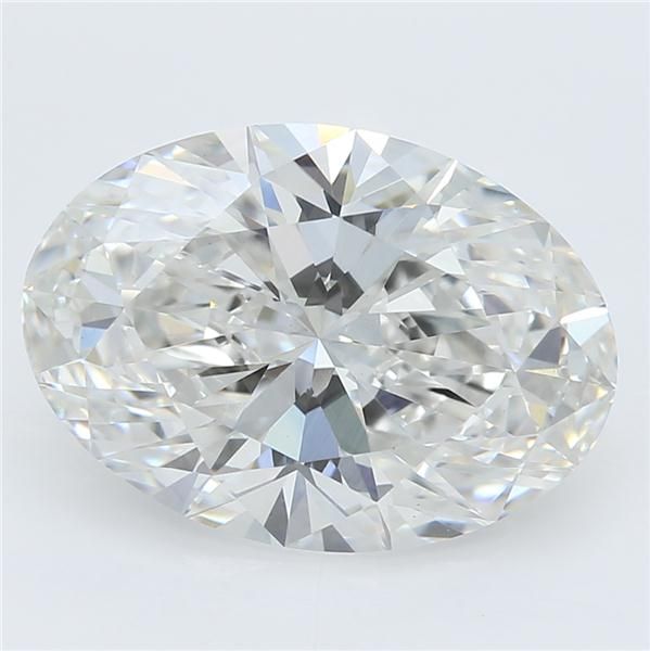 2.53 Carat Oval Lab Diamond with  Cut Diamond in 14KT  view 1
