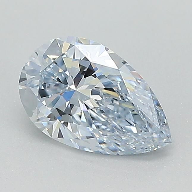 0.72 Carat Pear Lab Diamond with  Cut Diamond in 14KT  view 1
