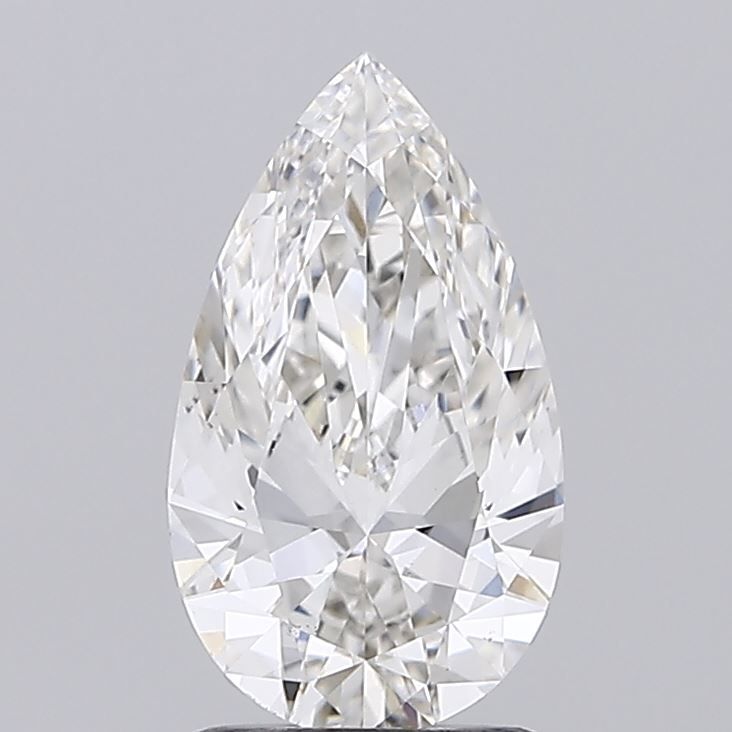 1.5 Carat Pear Lab Diamond with  Cut Diamond in 14KT  view 1
