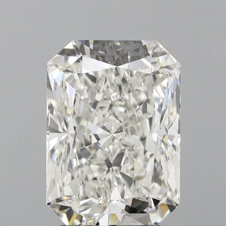 3.7 Carat Radiant Lab Diamond with  Cut Diamond in 14KT  view 1
