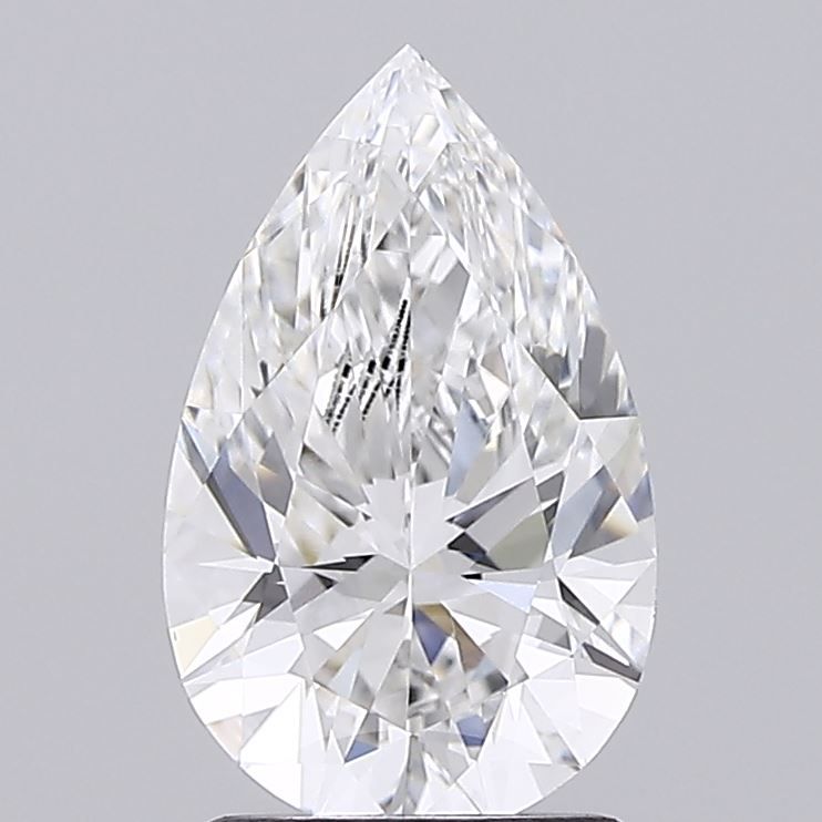 1.71 Carat Pear Lab Diamond with  Cut Diamond in 14KT  view 1
