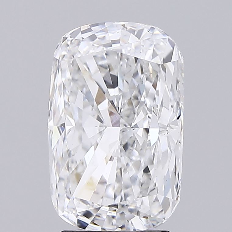 4.07 Carat Cushion Lab Diamond with  Cut Diamond in 14KT  view 1
