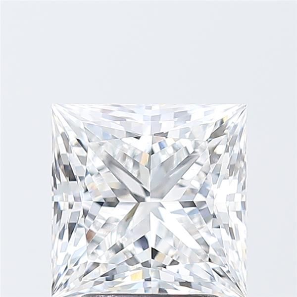 3.2 Carat Princess Lab Diamond with  Cut Diamond in 14KT  view 1
