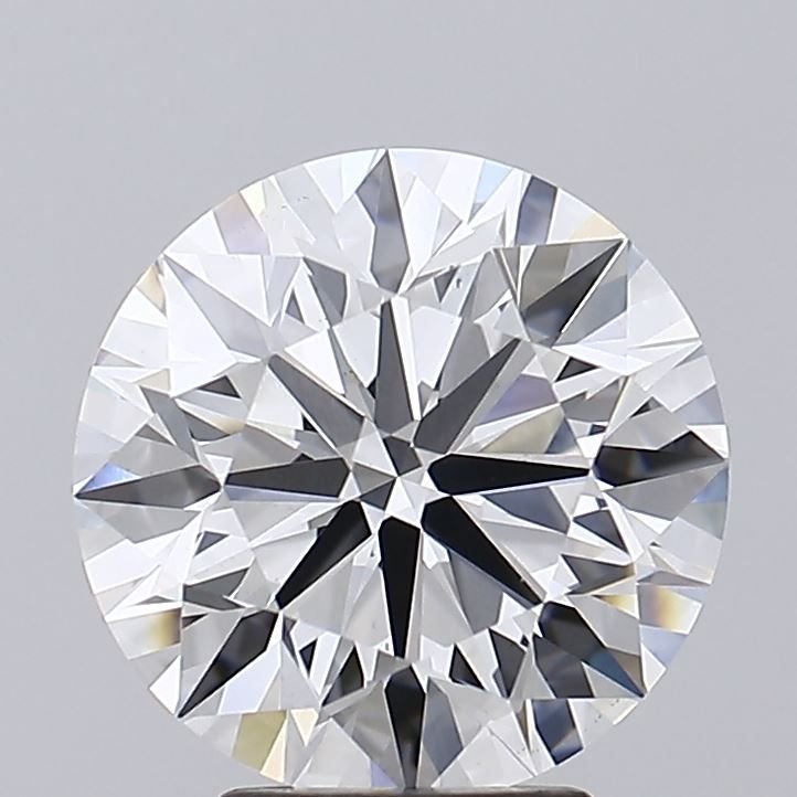 4.28 Carat Round Lab Diamond with  Cut Diamond in 14KT  view 1

