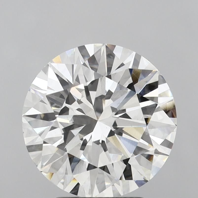 3.64 Carat Round Lab Diamond with  Cut Diamond in 14KT  view 1

