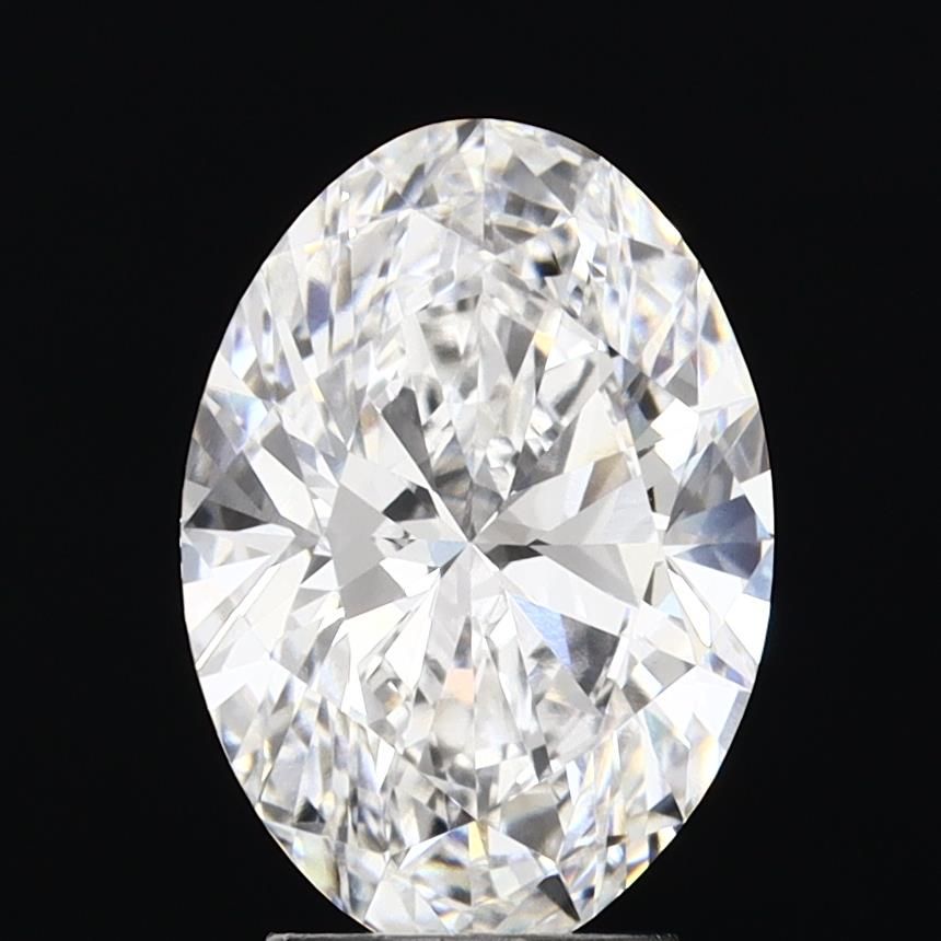 3.5 Carat Oval Lab Diamond with  Cut Diamond in 14KT  view 1
