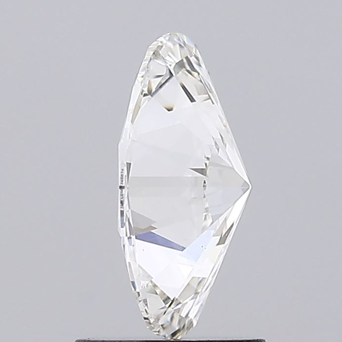 1.26 Carat Oval Lab Diamond with  Cut Diamond in 14KT  view 1
