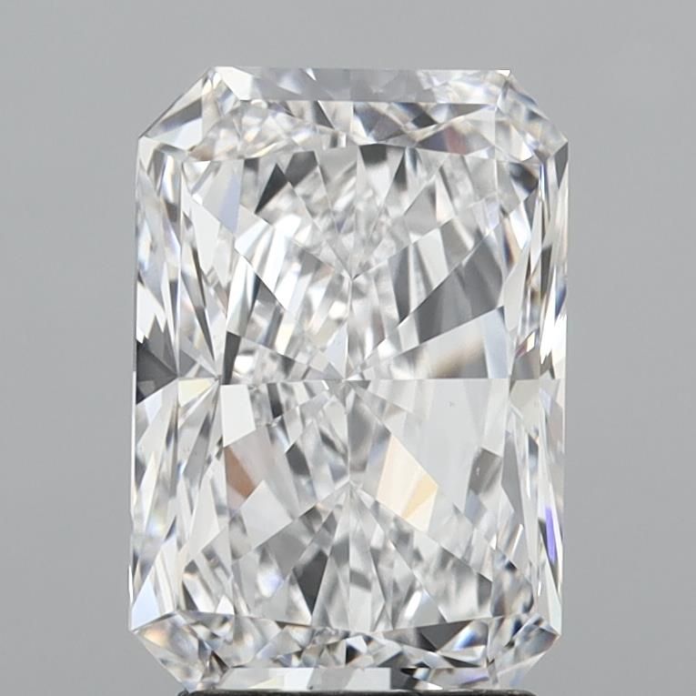 3.9 Carat Radiant Lab Diamond with  Cut Diamond in 14KT  view 1
