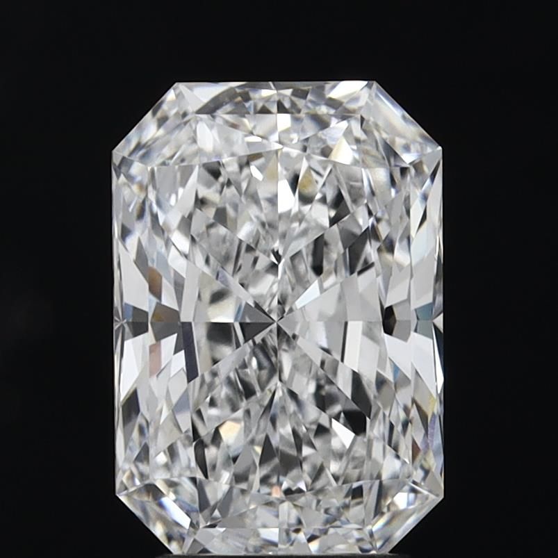 3.24 Carat Radiant Lab Diamond with  Cut Diamond in 14KT  view 1
