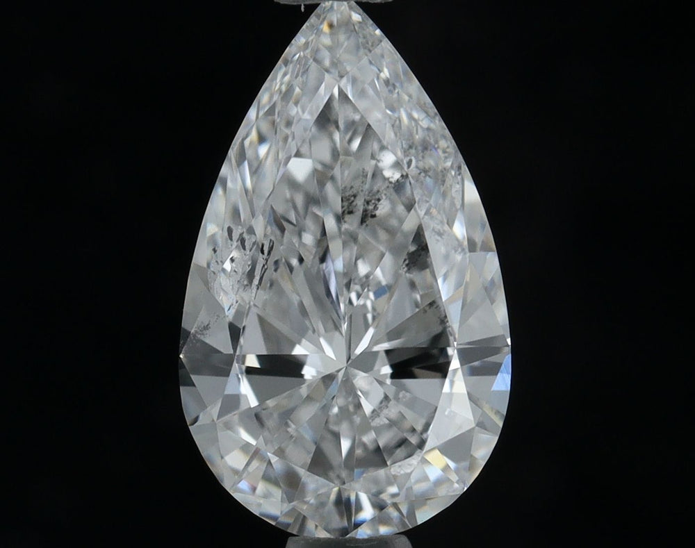 1.0 Carat Pear Lab Diamond with  Cut Diamond in 14KT  view 1
