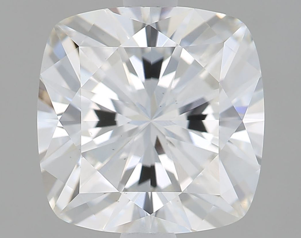 2.63 Carat Cushion Lab Diamond with  Cut Diamond in 14KT  view 1
