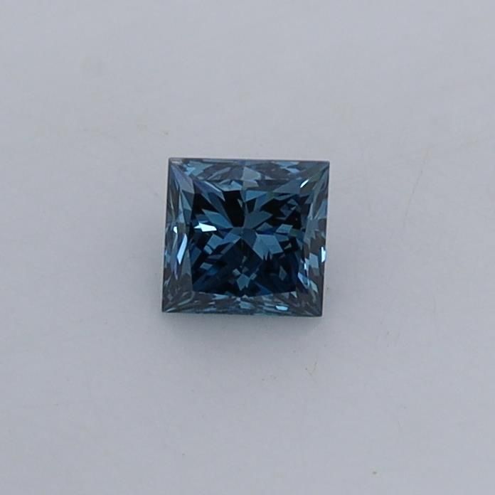0.28 Carat Princess Lab Diamond with  Cut Diamond in 14KT  view 1
