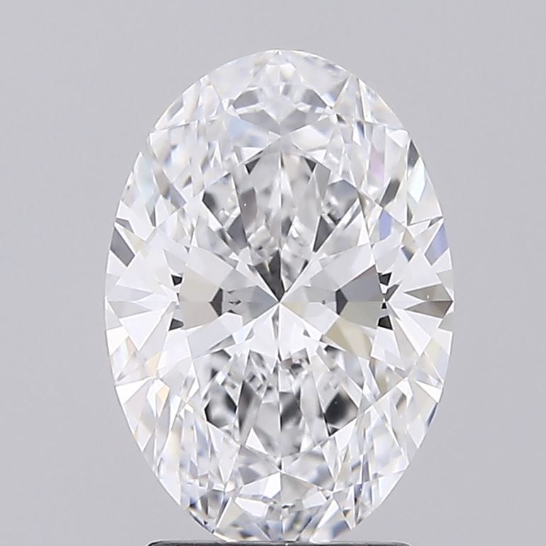 2.28 Carat Oval Lab Diamond with  Cut Diamond in 14KT  view 1
