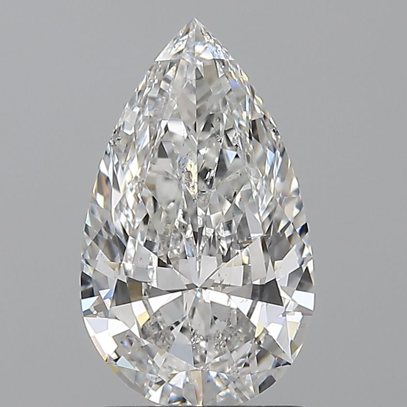 1.7 Carat Pear Natural Diamond with  Cut Diamond in 14KT  view 1
