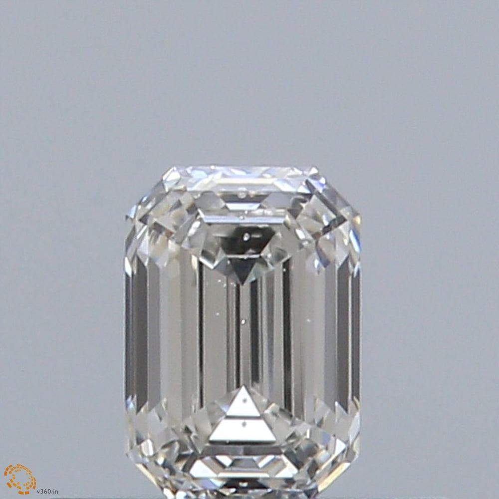 0.43 Carat Emerald Natural Diamond with  Cut Diamond in 14KT  view 1
