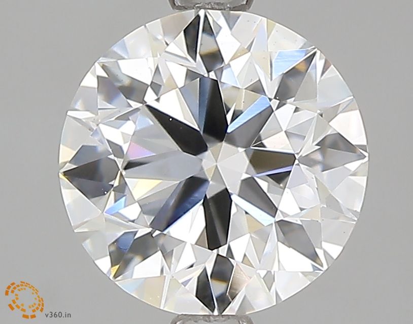 1.94 Carat Round Lab Diamond with  Cut Diamond in 14KT  view 1
